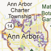 Small map of Hoover Street Auto Repair service area in Ann Arbor, MI