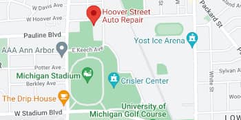Google map to Hoover Street Auto Repair in Ann Arbor, MI