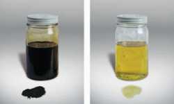 New and old power steering fluid which needs flush & replacement