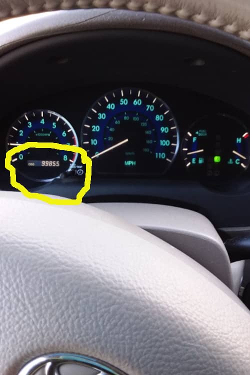 2008 Toyota Sienna with low mileage odometer reading